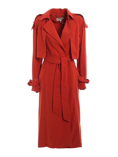 michael kors orange trench coat|michael kors winter coat women.